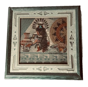 Nativo Americano Navajo Kachina Pintura Arena James Cambridge Cestas Cerámica - Imagen 1 de 16