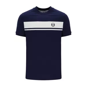 SERGIO TACCHINI "MASTER" T-SHIRT NAVY/WHITE, NEW! MOD/CASUAL/ULTRAS - Foto 1 di 1