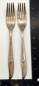 2 cubiertos de plata Rogers Bro 1847 IS MAGIC ROSE tenedor de cena plateado 7,25 - Imagen 1 de 5
