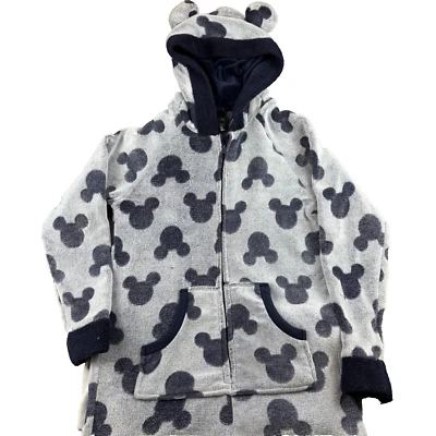 Mono Disney Unisex Mediano Azul Blanco Mickey Mouse Bolsillos Con Capucha Manga Larga Foto 1 de 4