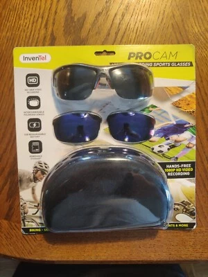 InvenTel PROCAM Video Recording Sports Glasses w/Interchangeable Lens & Case - Image 1 of 3