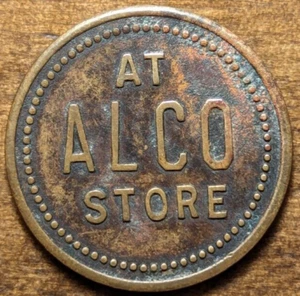 Smithfield, Pennsylvania PA en Alco Store Alco Scrip Bueno para 1¢ Ficha de Comercio - Imagen 1 de 4