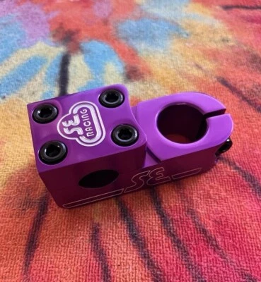 SE⚡️Racing “PURPLE☔️RAIN” NARLER⚡️STEM 1 1/8 THREADLESS BMX BIKE STEM 🔥⚡️🔥 - Image 1 of 4
