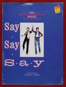 Say Say Say Sheet Music - Paul McCartney Michael Jackson - 1983 - Used - Picture 1 of 4