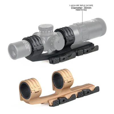 Quick Detach 25.4/30mm Double Rings Hunting Rifle Scope Mount w/20mm Rail - Image 1 of 4