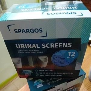 Spargos Urinal Screen 30 Day Ocean breeze (Pack of 12) V-SCREEN BLUE - Picture 1 of 1