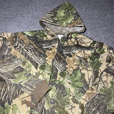 De Colección Realtree Sudadera con Capucha Para Hombres 2XL Camuflada Sudadera Cremallera Completa EE. UU. 50/50 Hecha Años 90 Foto 1 de 4