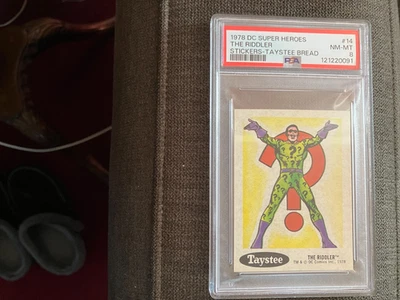 1978 Taystee DC Super Heroes Sticker #14 The Riddler PSA 8 POP 18 None Higher - Image 1 of 4