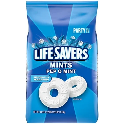 Life Savers Hard Candy - Pep-O-Mint Breath Mints, Party Size 44.93oz