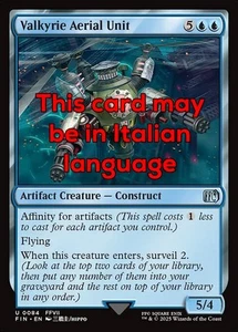 MTG 4x VALKYRIE AERIAL UNIT EXC - ELIBOMBARDIERE 84 - FIN - MAGIC - Picture 1 of 1