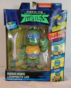 Nickelodeon Babble Head Loudmouth Leo 5-Inch Figure Train 'N Battle TMNT Turtles - Picture 1 of 5