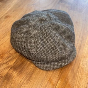 HACKETT Flat cap in Green Tweed. Size S. In very good condition - Imagen 1 de 6