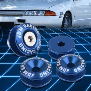 Blue 24mm x 11mm Aluminum Bumper Quick Release Fastener Rivet O-Rings 4pcs/Kit - Picture 1 of 5