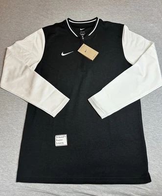Nike Dri-FIT 1/2 Cremallera Raglán Pullover Top Negro Blanco Para hombres Talla M FJ9549-010 NUEVO CON ETIQUETAS Foto 1 de 4