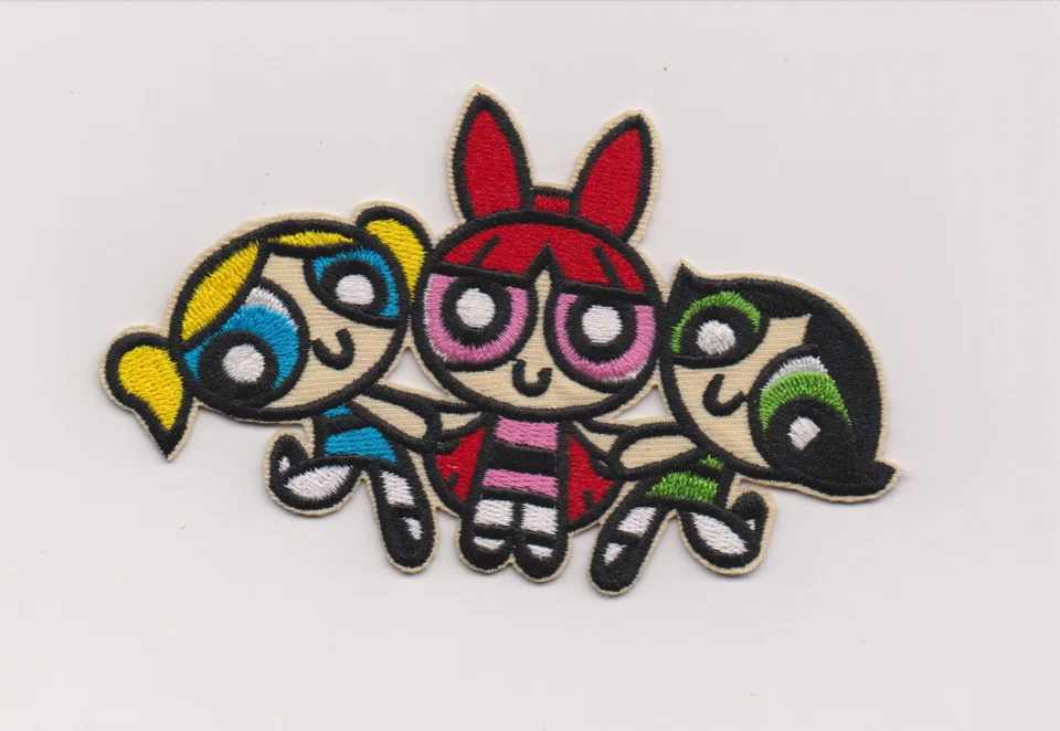 5" Powerpuff Girls Iron on embroidered Patch girl power patches puff - Image 1 of 1