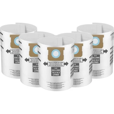 5 Pack Vacuum Cleaner Dust Bags For Shop Vac 5-8 Gallon Vacuum 9066108 - Image 1 of 4