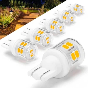 T5 T10 LED Wedge Base Bulbs, - 6 count (Pack of 1), 2700k Warm White  - Picture 1 of 7