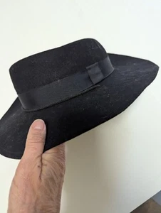Vintage New York Hat Company Schwarz Filz Wollhut - Bild 1 von 11