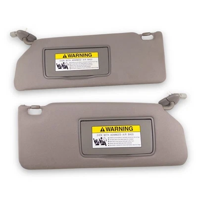2006-2014 Honda Ridgeline Driver & Passenger Side Sun Visor Pair Set Gray Cloth - Image 1 of 4