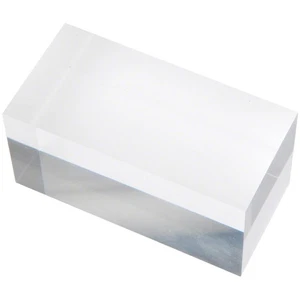 Plymor Clear Polished Acrylic Rectangular Display Block, 2" H x 2" W x 4" D - Picture 1 of 1