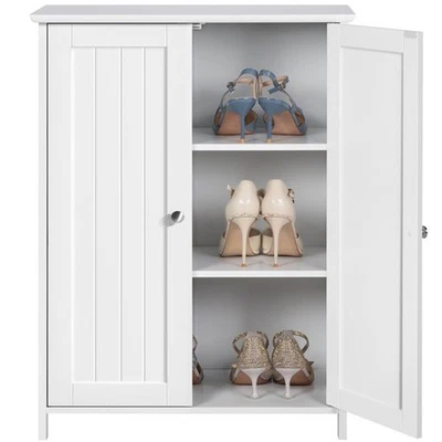 Floor Stand Storage Cabinet Cupboard with Door Pantry Home Kitchen 3 Shelves - Image 1 of 4