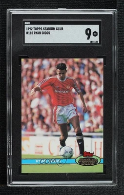 1992 Topps Stadium Club Ryan Giggs #110 SGC 9 Perfeito Rookie RC - Imagem 1 de 2