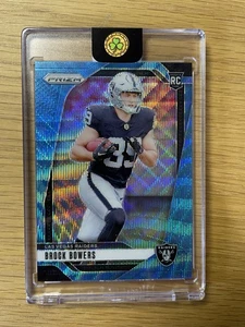 2024 Panini Prizm Brock Bowers Rookie Card Blue Wave Prizm 111/230 - Card #315 - Foto 1 di 3