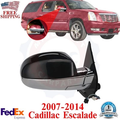 Espejo retrovisor eléctrico para Cadillac Escalade 2007-2014 lado derecho térmico con lámpara de charco Foto 1 de 4