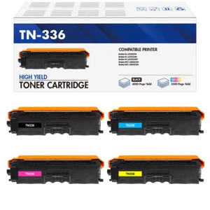 Tóner 4PK compatible con Brother TN-336 TN336 HL-L8350CDW MFC-L8850CDW L8600CDW - Imagen 1 de 8