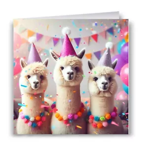 Alpaca Birthday Card - Picture 1 of 1