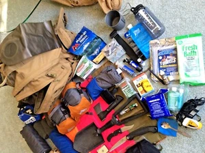 Iraqi era-US Army Survival Kit,First Aid,tents,clothes,tools, Backpack,75+ items - Picture 1 of 12