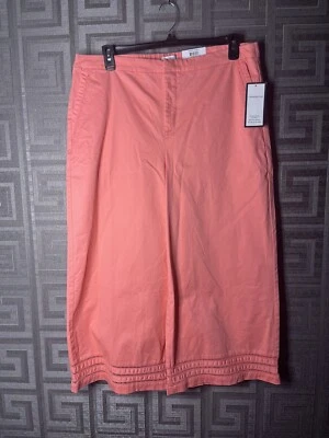 Pantalones Cortos Charter Club Talla 16 Pierna Ancha Calce Clásico Entrepierna Rosa Arena 23" Nuevos con Etiquetas Foto 1 de 2