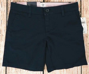 NWT Girls GAP Kids Uniform Shorts True Indigo Adjustable Waist - 582432 - Picture 1 of 4
