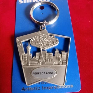 Metal Las Vegas Skyline Keychain New With Tag Perfect Angel - Picture 1 of 3