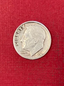 1956   D   United States 10 Cent Silver Coin Circulated - Picture 1 of 2