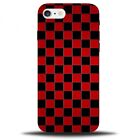 Red and Black Squares Phone Case Cover | Chequered Chess Pattern B734
