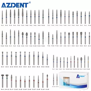 200pcs AZDENT Dental Diamond Burs For High Speed Handpiece Turbine Friction Grip - Picture 1 of 24