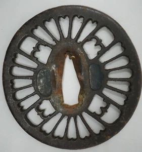 Japanese Tsuba Sword Guard for Katana Longswords made of Iron from Japan 0413F24 - Picture 1 of 11
