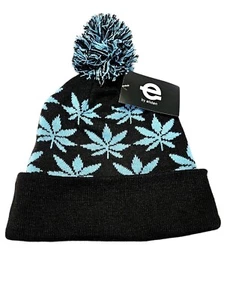 E by Elidan Beanie Black/Blue Winter Hat OSFA Cap NWT - Picture 1 of 2