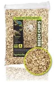 Komodo Beech Chips Reptile Bedding 6 Litre. Natural Substrate - Picture 1 of 1