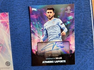 TOPPS CHAMPIONS LEAGUE MANCHESTER CITY LAPORTE AUTOGRAFO - Imagen 1 de 2