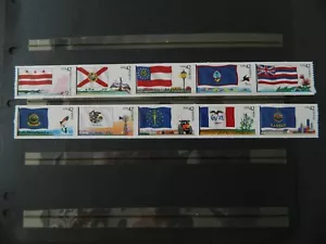 US SC# 4283-4287 4287a 4288-4292 4292a FLAGS OF OUR NATION 2 5 STAMP STRIPS - Picture 1 of 1