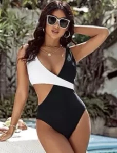 Costume da bagno nuovo con etichette Blooming Jelly taglia S taglio incrociato controllo pancia 1 pezzo nero - Foto 1 di 11