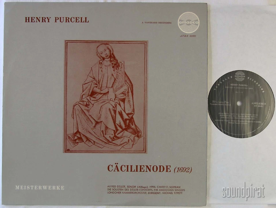 ALFRED DELLER & TIPPETT PURCELL ODE ST CECILIA AMADEO VANGUARD ED.1 AVRS 6068 NM - Image 1 of 1