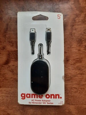 NEW GAME ONN 5’ 5V AC POWER ADAPTER NINTENDO 3DS XL, 3DS, 2DS, DSi XL, DS LITE - Image 1 of 2