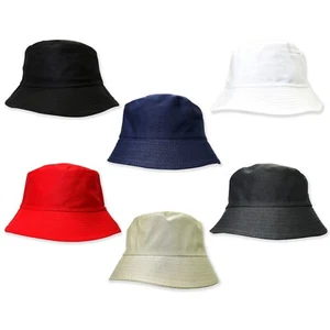 Bucket Hat Festival Kid's Sun Summer Boys Beach Girls Rave: Plain Colours - Picture 1 of 10