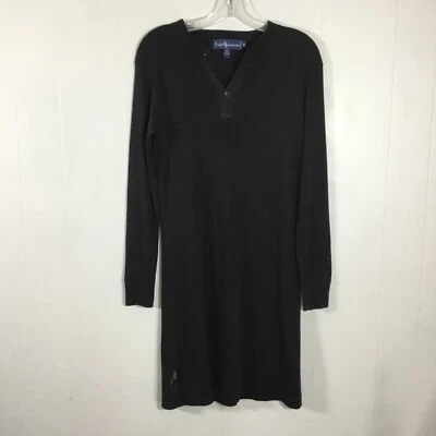 Vestido Polo Ralph Lauren Etiqueta Azul M Negro Tejido Algodón Preppy Tenis Manga Larga Foto 1 de 4