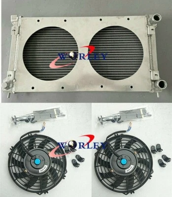 Radiador + cubierta + ventiladores para VW Golf GTI MK1/2 Scirocco Jetta Rabbit Caddy 1.8 80-91 Foto 1 de 4