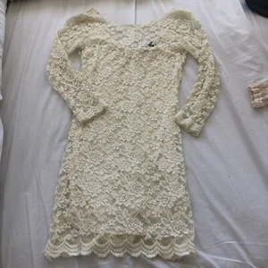 Lace Dress Ivory Size Small Stretchy - Picture 1 of 3