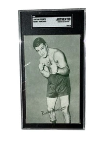 ROCKY MARCIANO 1947-66 VTG Exhibits Boxing Heavyweight Champ Card SGC Authentic - Bild 1 von 3